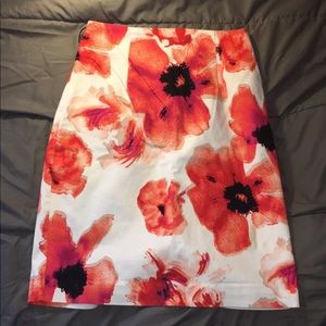 Floral pencil skirt